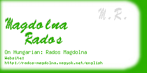 magdolna rados business card